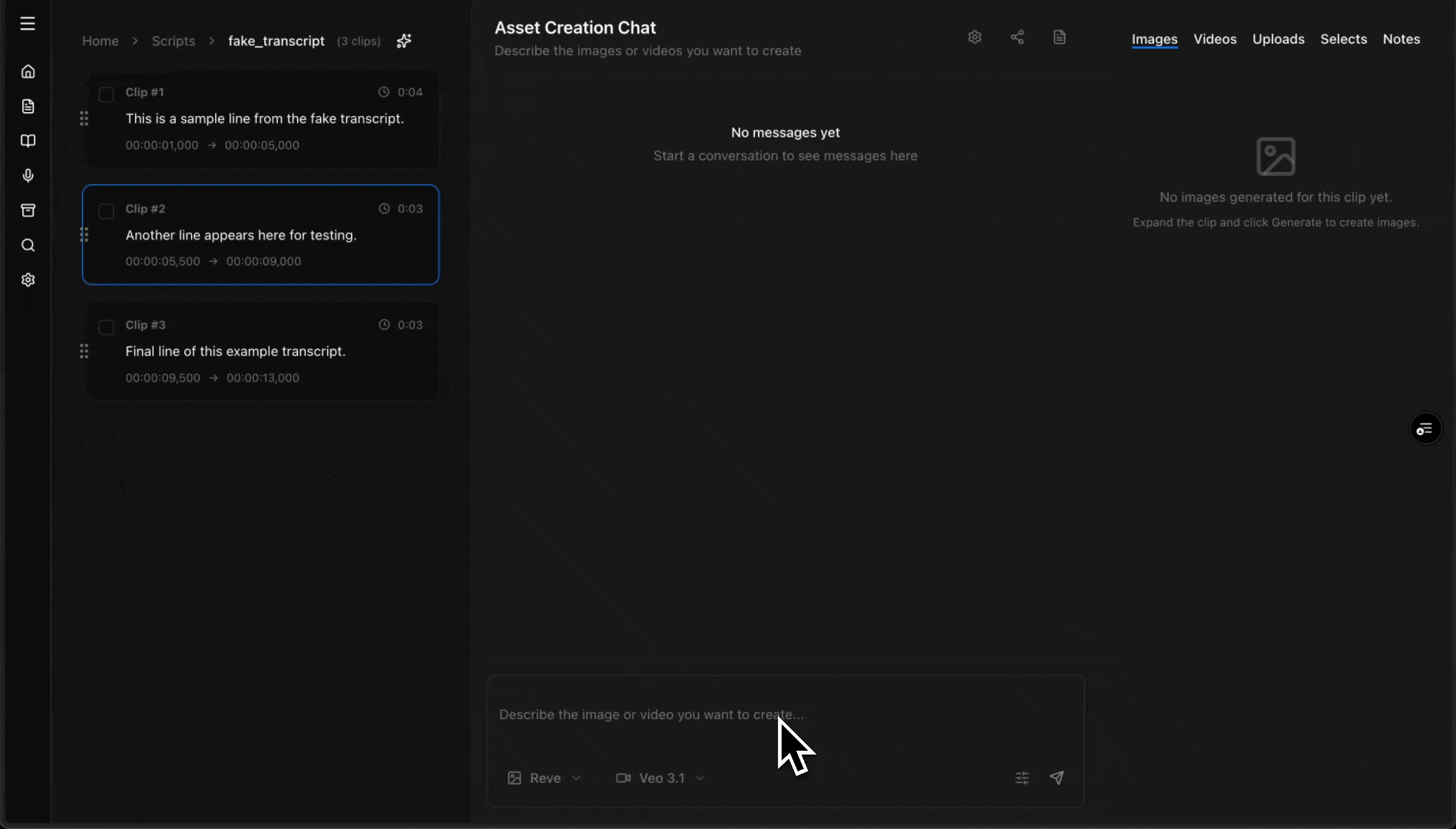 Chat with AI to generate visuals